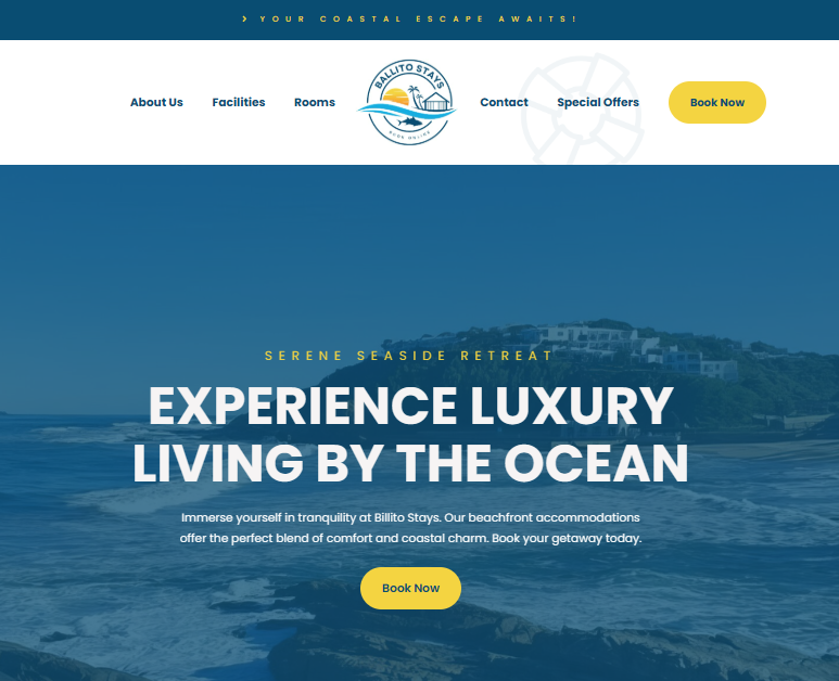 Ballito Stays booking website built by MEGA.africa