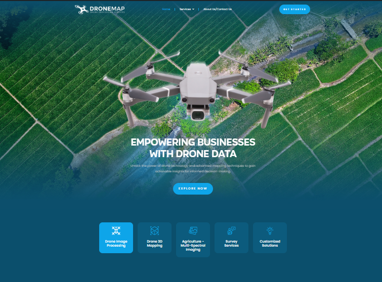 Drone Map website built by MEGA.africa